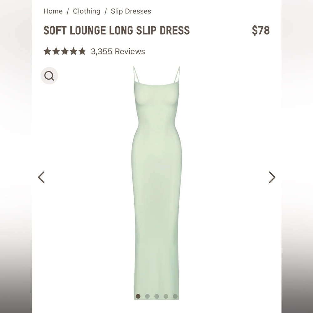 skims soft lounge long slip dress